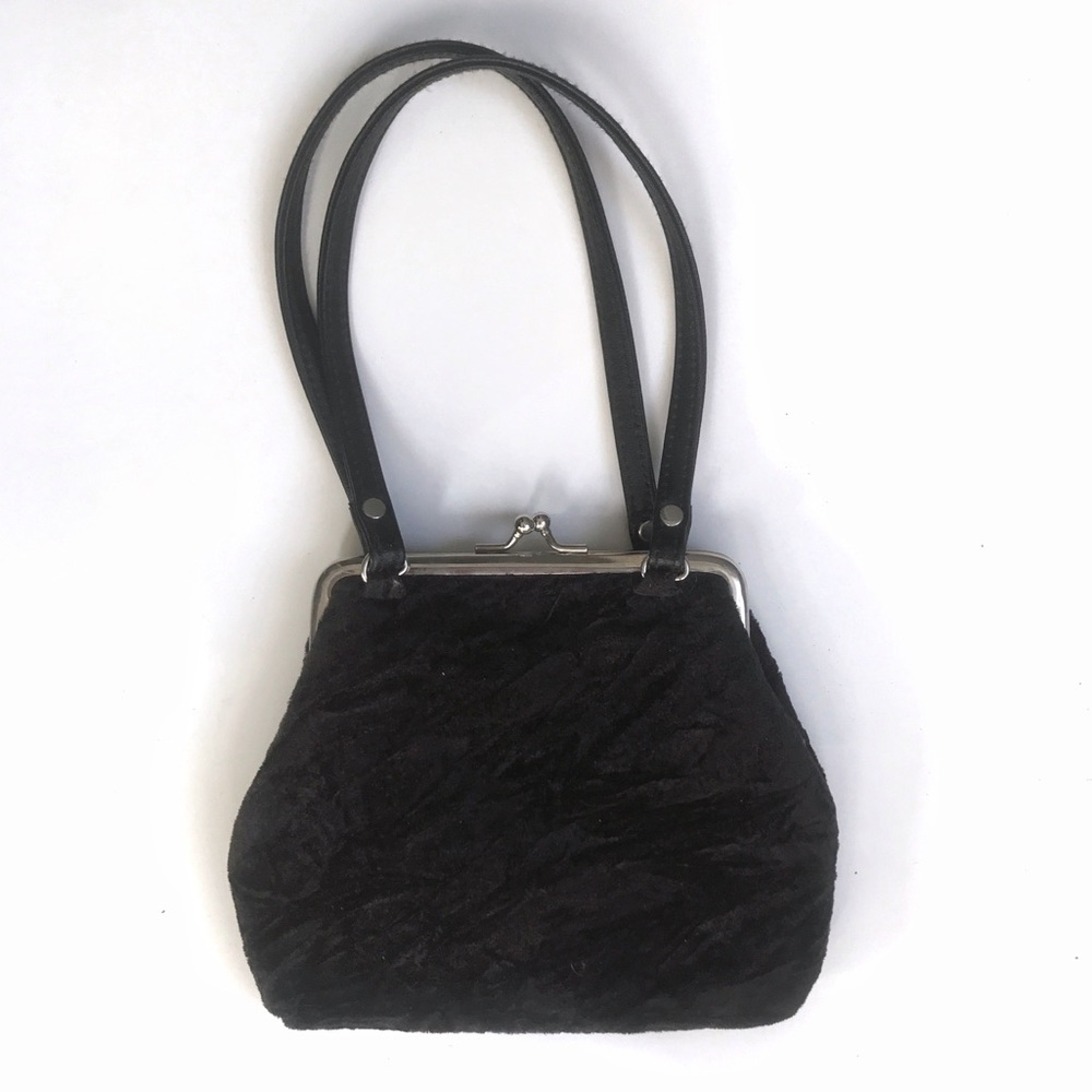 90s Vintage Crushed Velvet Mini Bag